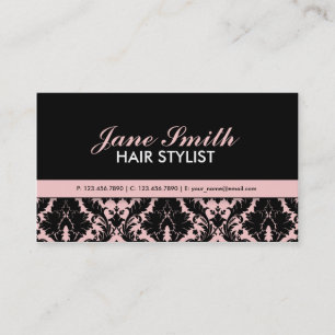 Cartão De Visita Na moda profissional moderno e elegante Damask