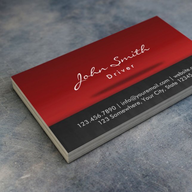 Cartão De Visita Na moda Red Palco Professional (Criador carregado)