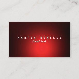 Cartão De Visita Na moda Red Plain Clean