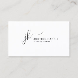 Cartão De Visita Na moda Script Monograma Moderno Professional