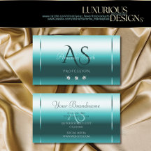 Na moda Shimmery Teal Sparkings Iniciais de Diaman