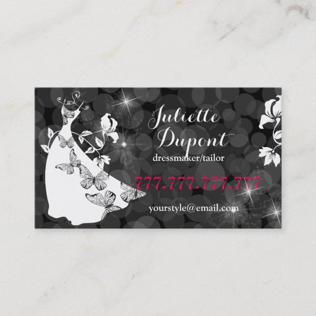 Cartão De Visita Na moda Tailor Dressmaker alfaiate (Frente)