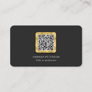 Cartão De Visita Na moda trendendent gold network código de QR mod