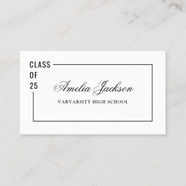 Cartão De Visita Na moda Trendy Classe De 25 Graduação