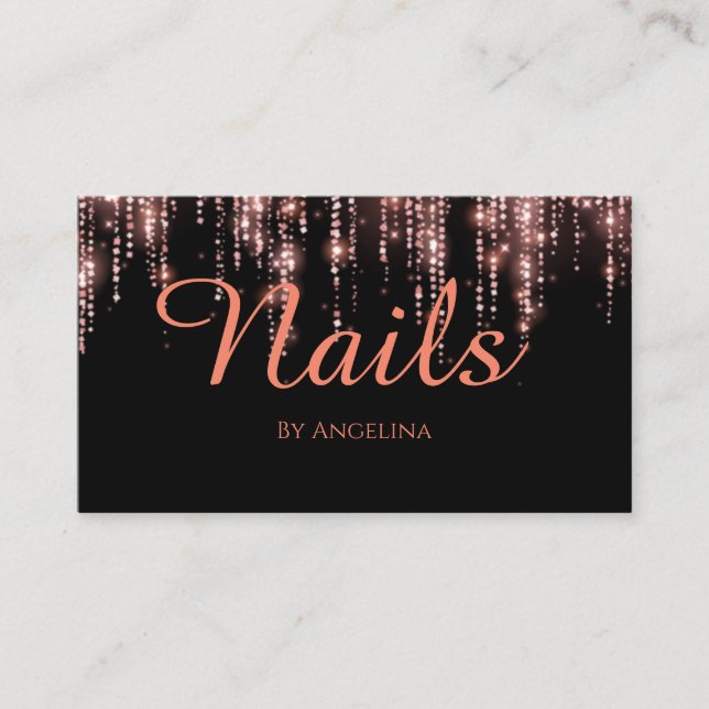 Cartão De Visita Nagel eleganten Typographie Visitenkarte (Frente)