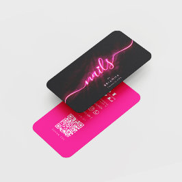 Cartão De Visita Nail Artist Beauty Salon Manicure Nail Polonês