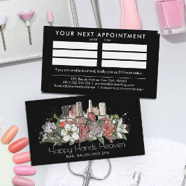 Cartão De Visita Nail Artist - ilustração da arte da linha floral