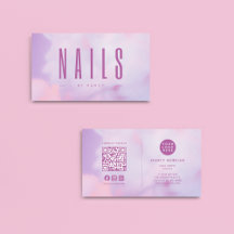 Nail Artist QR Code & Logo Holographic