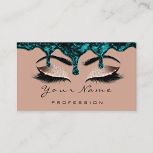 Cartão De Visita Nail Artist Studio Drips Rosa Beauty Makeup Brows