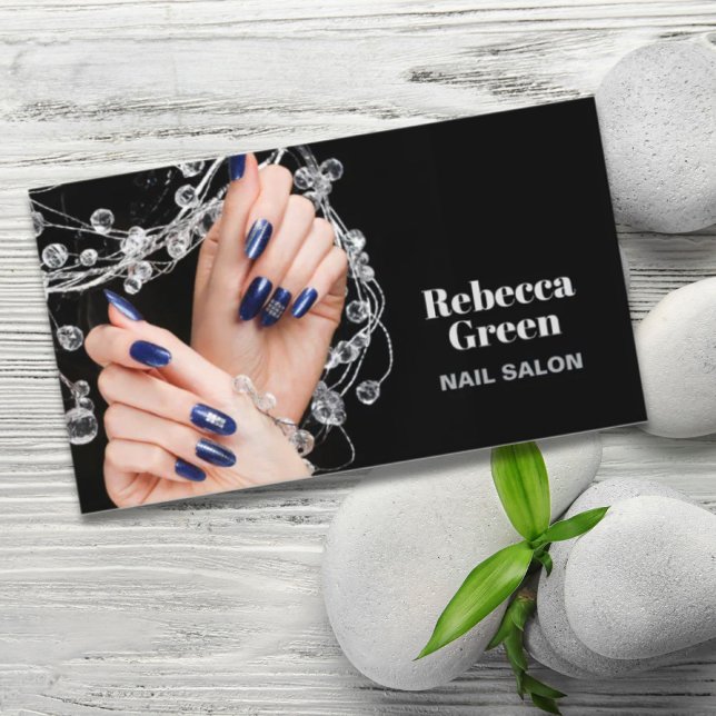 Cartão De Visita Nail Artista de Bela Moderna Manicurista Nail Salo (Modern Beauty Manicurist Nail Artist Nail Salon Business Card)
