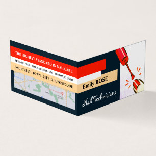 Cartão De Visita Nail Polonês, Nail Technician, Nail Salon Loyaltie