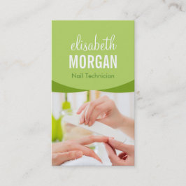 Cartão De Visita Nail Salon Manicure SPA Nature Floral Classy