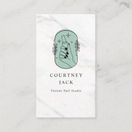 Cartão De Visita Nail Salon Nail Stylist Manicurista Luxury Marble