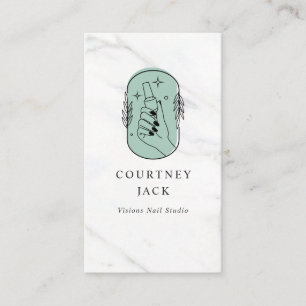 Cartão De Visita Nail Salon Nail Stylist Manicurista Luxury Marble