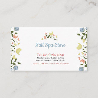 Cartão De Visita Nail Spa Business Cards