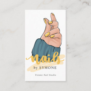 Cartão De Visita Nail Tech Nail Artist Nail Salon Trendy List 