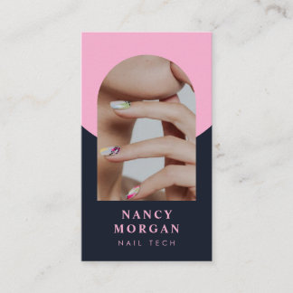 Cartão De Visita Nail Tech Qr Code Photo
