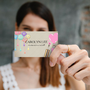 Cartão De Visita Nail Technician Frascos Poloneses