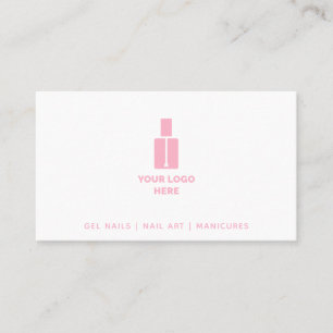 Cartão De Visita Nail Technician Salon Adicionar seu logotipo ao te