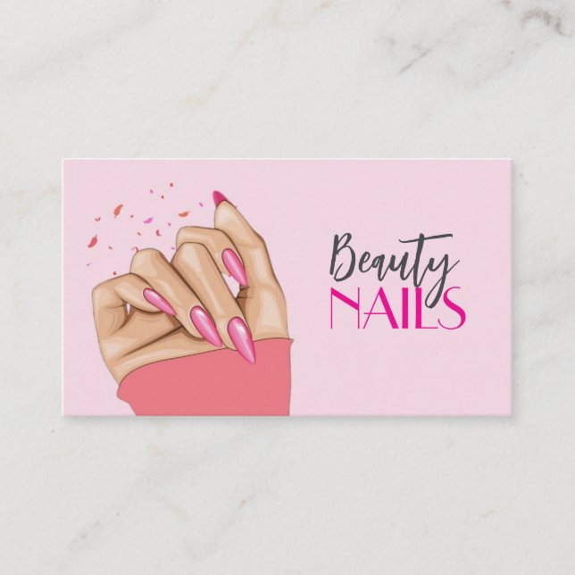 Cartão De Visita Nails Salon Business Card (Frente)