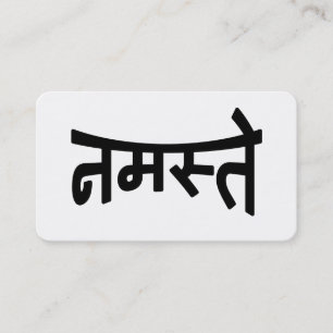 Cartão De Visita Namaste (नमस्ते) - Escrita Devanagari