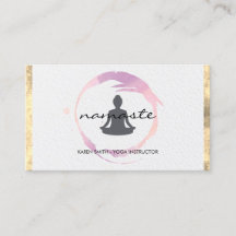 Namaste Yoga Lotus Position Dourado Trim Grunge