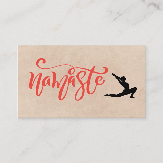 Cartão De Visita Namaste Yoga Stretch (Frente)