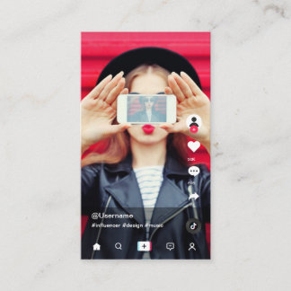 Cartão De Visita Namecard do Influenciador TikTok