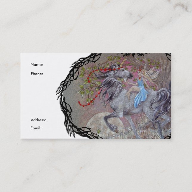 Cartão de visita - namorados do unicórnio (Frente)