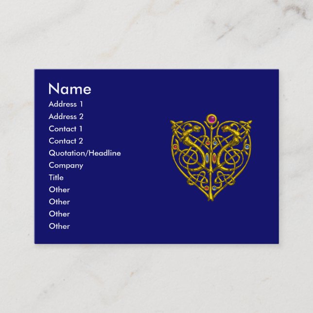 CARTÃO DE VISITA NAMORADOS HÍPER, DOURADO CELTICO NÃO CORAÇÃO JOELH (Frente)