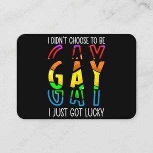 Cartão De Visita Não Escolhi Ser Gay, Só Tive Sorte Orgulho M