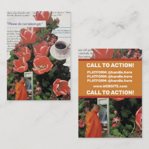 Cartão De Visita Não Interrompa O Tempo De Café Da Manhã Do Dinheir