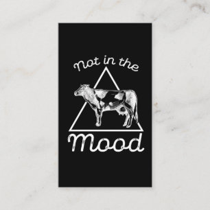 Cartão De Visita Não no humor Engraçado Vaca Fazendo o Humor Farm
