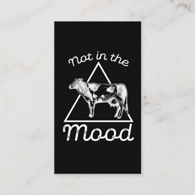 Cartão De Visita Não no humor Engraçado Vaca Fazendo o Humor Farmer (Frente)
