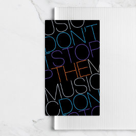 Cartão De Visita NÃO PARE A Banda MÚSICA DJ Musical