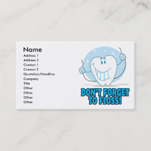 Cartão De Visita não se esqueça de usar fio dental