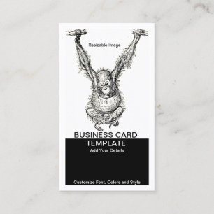 Cartão De Visita Não seja macaco em volta de Young Ape