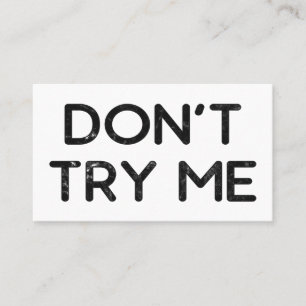 Cartão De Visita Não tente teclar papel