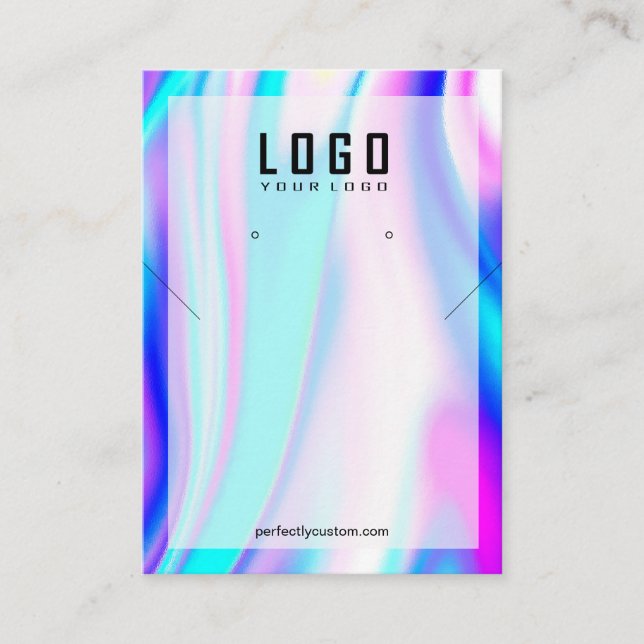 Cartão De Visita Narrativas de colar de Unicórnio Holográfico Moder (Frente)