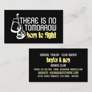 Cartão De Visita Nascer Para Lutar, Boxing Club, Treinador Em Boxin