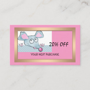 Cartão De Visita Natal, ano novo, rato