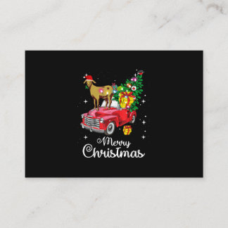 Cartão De Visita Natal do Carro Vermelho de Goat Rides