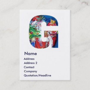 CARTÃO DE VISITA NATAL G LETRA / PAPAIS NOEIS COM ÁRVORE DE NATAL