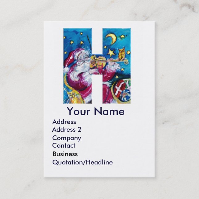 CARTÃO DE VISITA NATAL H CARTA/MONOGRAMA DE PAPAIS NOEIS INSPIRADOS (Frente)