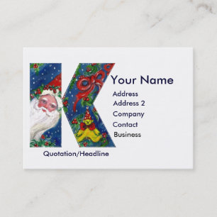 CARTÃO DE VISITA NATAL K CARTA/SANTA CLAUS COM BORRACHA VERMELHA