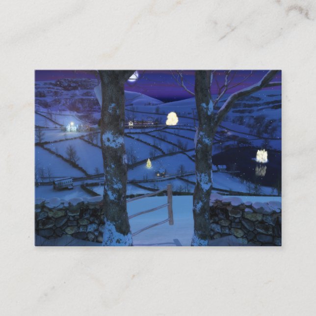 Cartão De Visita Natal nos Bookmarks Glen (Frente)