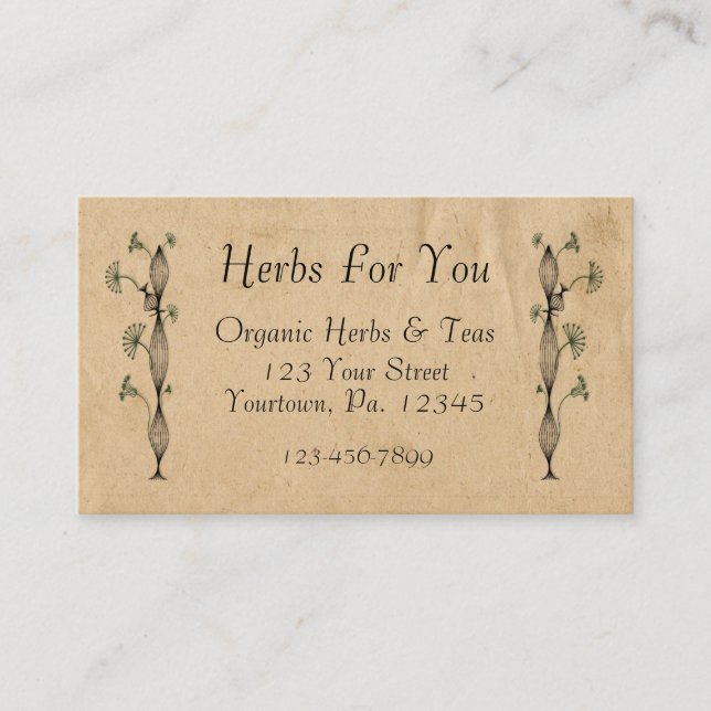 Cartão de visita natural (Frente)