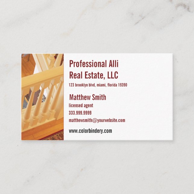 Cartão de visita natural da elegância (Frente)