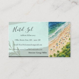 Cartão De Visita Natural-style hotel business card