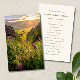Cartão De Visita Nature Sympathy Funeral Memorial Card